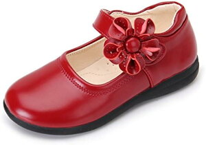 フォーマルシューズ 子供 履きやすい 女の子 靴 キッズ 入園式 卒業式 卒園式 結婚式 入学式 18cm 赤(レッド, 18.0 cm)