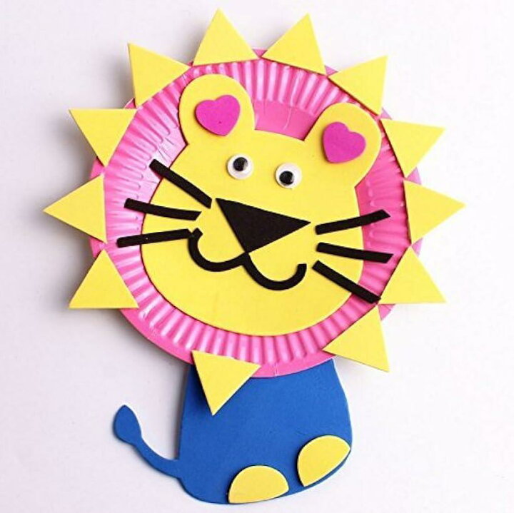 楽天市場 手作り 紙皿 工作キット 材料 自由研究 工作シリーズ 幼稚園 保育園 直径23cmサイズ 8色x5 40皿 カラー紙トレイ 大サイズ 8色x5 40皿 スピード発送 Reapri リアプリ