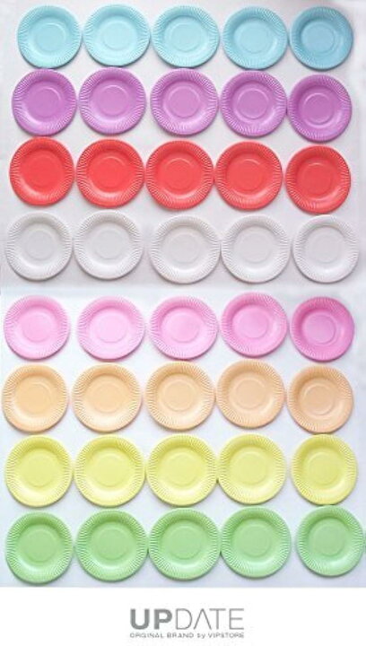 楽天市場 手作り 紙皿 工作キット 材料 自由研究 工作シリーズ 幼稚園 保育園 直径23cmサイズ 8色x5 40皿 カラー紙トレイ 大サイズ 8色x5 40皿 Reapri