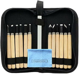 彫刻刀 12本 セット 砥石付き 収納ケース クリーニングクロス付き 木彫り 木工道具