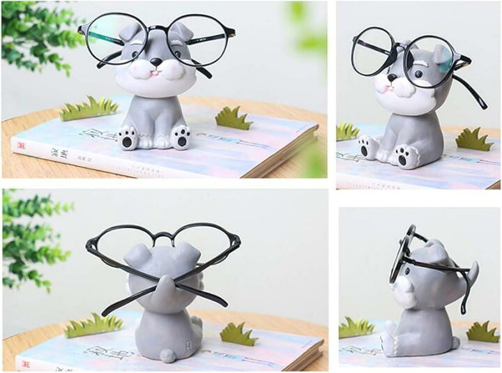 楽天市場 メガネスタンド めがねスタンド メガネかけ めがねかけ 眼鏡 かわいい 眼鏡ホルダー 卓上 シュナウザー スピード発送 Reapri リアプリ