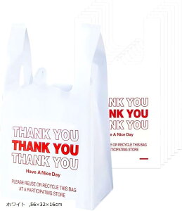 Thank you 񂰑 W 56x32x16cm 肪Ƃ 100 Жʈ tbNt rj[ zCg (zCg, 56x32x16cm)