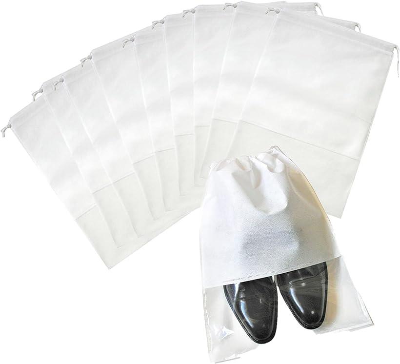 C-POSH シーポッシュ 不織布 収納ケース 透明 窓付き MDM 巾着袋 爆買い送料無料 白 10枚入り Lサイズ CP1904_101 通常便なら送料無料