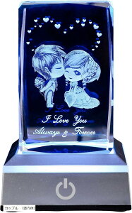 NX^ 3D IuWF a LO  v[g Mtg CeA LED CgX^h dr USB Ή (Jbv, W6.7xD6.7xH11cmiX^hɏ悹ԁj)