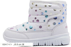 スノーブーツ キッズ ウインターブーツ ベビー 女の子 男の子 スノーシューズ 子供 雪遊び アウトドア 冬用 靴 雪用 裏ボア 防水 防寒 滑り止め 軽量 (02ホワイト, 15.5 cm 2.5E)
