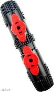 ダブルタップ コネクター 2種類から選べる 12/16mm 16/22mm 水槽 ホース ジョイント(12/16mm用)