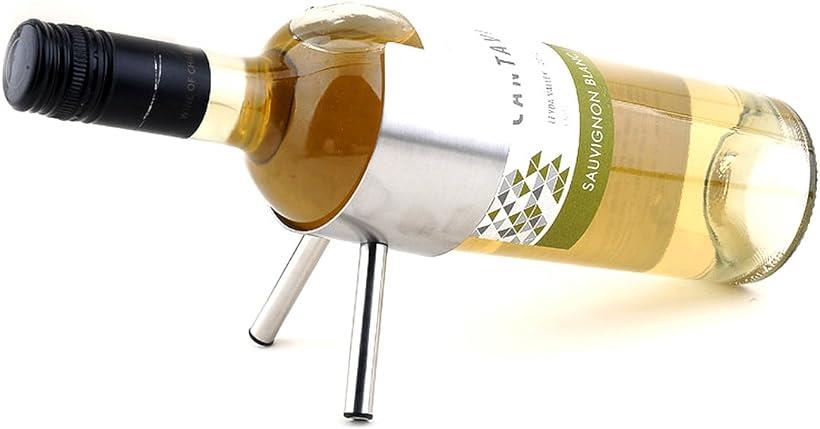 ディズニープリンセスのベビーグッズも大集合 WH10 ステンレス製 ワインホルダー ワインラック シンプル シャンパン ボトル スタンド インテリア  ディスプレイ 脚付き