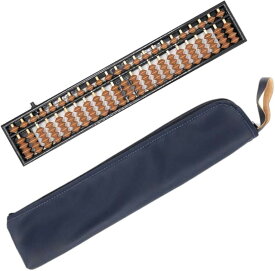 ワンタッチ そろばん 算盤 23桁 4珠 スタンダード ソロバン 小学生 算数 学習 暗算 本体 + 専用ケース 紺 (本体 + 専用ケース 紺)