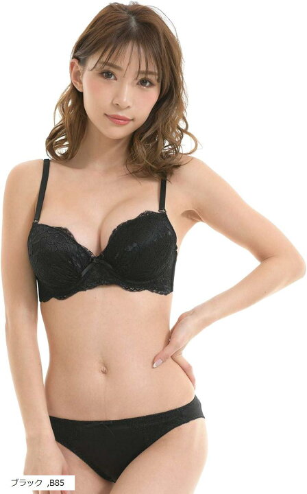 楽天市場 レディース ブラ ブラジャー ショーツ 上下 セット 下着 女性 インナー ブラおおきいサイズ シフォンブラジャー 下着人気レディース 女性下着ブラジャー 下着女性用セクシー 下着女性ブラジャー 下着上下セット人気 ブラック B85 Reapri
