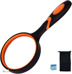 【楽天ランキング1位入賞】手持ちルーペ レンズ径100mm 6倍 収納袋とクロス付き 大型 拡大鏡 虫眼鏡 拡大レンズ 読書 絵画 新聞 地図 精密機械の修理 骨董品鑑賞などに 見やすい 携帯便利(オ