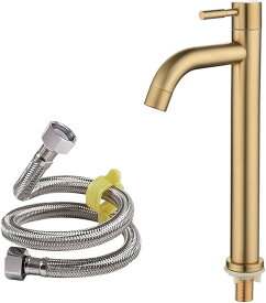 【楽天ランキング1位入賞】蛇口 水栓 ホース ステンレス 単水栓 立水栓 シングルレバー 水道 シンク