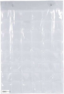 ガチャガチャ 収納 バッジ カード 壁掛け 缶バッジ収納ファイル ポケット(クリア, 収納ケース)