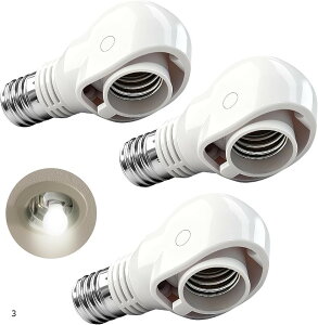 -E17 LED�d����p-�ώ��\�P�b�g-�����p-�\�P�b�g�ϊ��R���Z���g-AC 100V 1A-�z���C�g3�Z�b�g�B (�z���C�g)