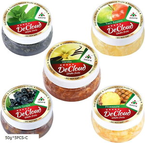 シーシャ フレーバー DeCloud Shisha Friut Hookah Mix Flavors Set Tobacco & Nicotine Free Molasses(50gx5PCS-C)