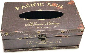 ティッシュ ペーパー ボックス カバー ケース アンティーク レトロ ヴィンテージ 風 アメリカン 雑貨 木製 Pacific Soul( Pacific Soul)