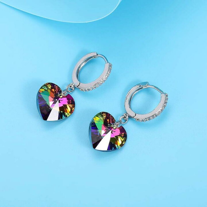 CHLOEOS ピアス レディース 人気 華奢 ハート フープピアス オーストリア クリスタル 揺れる 18金プラチナ 金属アレルギー対応 可愛い ジュエリー パープル 【74%OFF!】 CHLOEOS ピアス レディース 人気 華奢 ハート フープピアス オーストリア クリスタル 揺れる 18金プラチナ 金属アレルギー対応 可愛い ジュエリー パープル 【74%OFF!】