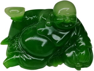 布袋様 ほてい 七福神 風水・金運 笑い顔 縁起物 風水グッズ (グリーン)