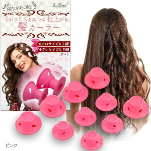 �J�[���[ ������ �Q�Ȃ��� hair curler �q�[�g���X�J�[���[ �V���R���w�A�J�[���[ �召10�Z�b�g DIY�w�A�X�^�C�����O(�s���N, �召)