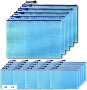 ���b�V�� �W�b�p�[�� �t�@�C���� A4 PVC �h�� (�u���[, 30���Z�b�g)