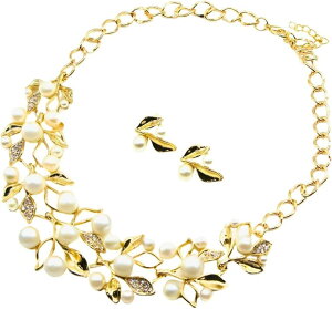 �~���I�~���I �l�b�N���X �s�A�X �Z�b�g �z���C�g �p�[�� �r�W���[ ���[�t �t�����[ �S�[���h �A�N�Z�T���[ ���f�B�[�X �v���[���g (�S�[���h, �傫��)