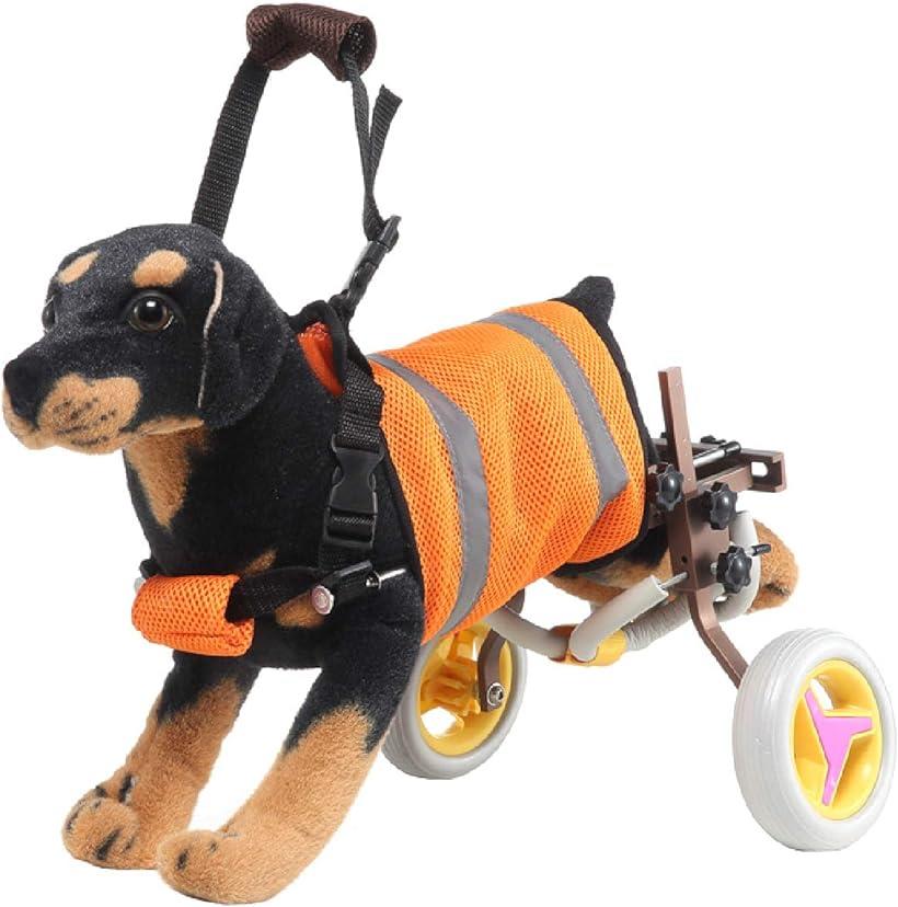 犬用 車いす ペット 歩行器 小型犬用 車椅子 ドックウォーカー 補助輪(ブラウン) | スピード発送　Reapri（リアプリ）