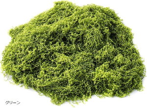 人工苔 フェイクモス フェイクグリーン 盆栽 鉢植え ジオラマ 模型 100g (グリーン, レギュラー)