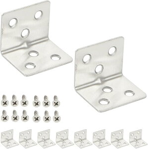 �I�󂯋��� L�^ �A���O�� 31x31x38mm �Ƌ� �⋭ �Œ� �]�|�h�~ �R�[�i�[�u���[�X �l�W�t�� 10�Z�b�g (�V���o�[)