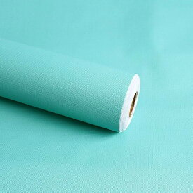 壁紙シール 10m はがせる おしゃれ のり付き DIY 天井 壁紙シート 賃貸 防水 リメイクシート (ブルーグリーン, 45CMx10M)