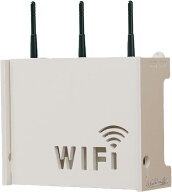 WiFiルーター収納ボックス 壁掛け 目隠し シールフック付き ケーブル隠し 合板 組み立て