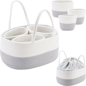 おむつストッカー オムツストッカー ベビー用品 おむつポーチ 出産祝い 新生児 赤ちゃん用品 新生児用品 収納バッグ (ベージュ)