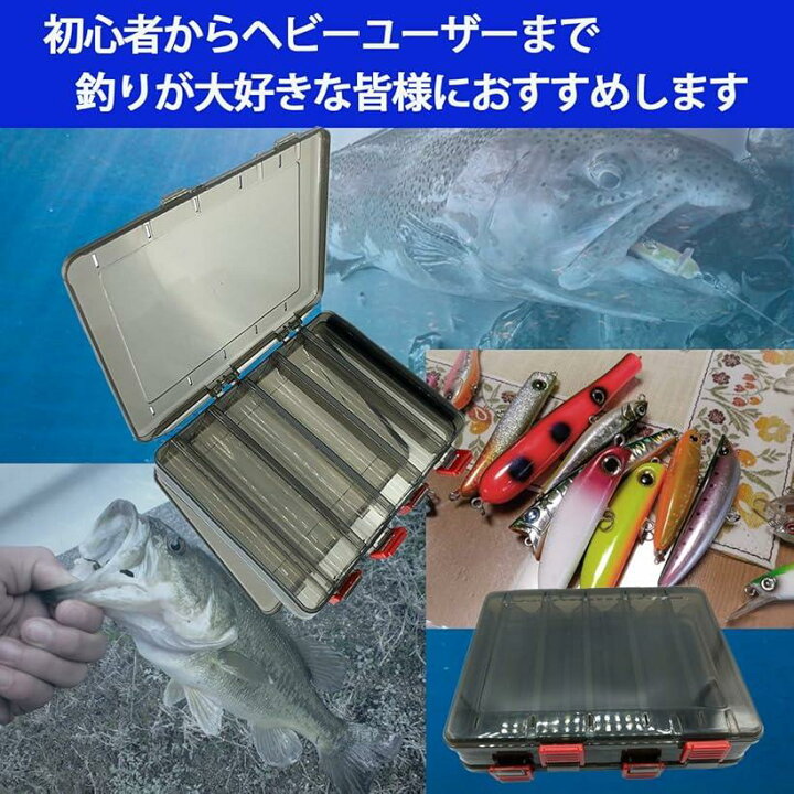楽天市場 防水 ルアー ケース タックルボックス 釣り リバーシブル 両面収納可能 2個 セット 透明 Small スピード発送 Reapri リアプリ