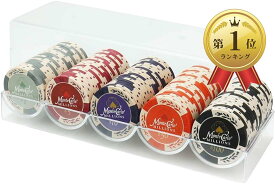 cam ポーカー チップセット カジノ トランプ ボードゲーム 重厚感 (5種類 100枚セット)