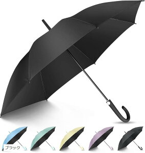 長傘 日傘 uvカット 遮光 遮熱 丈夫 耐風 晴雨兼用 おしゃれ 通勤 通学 レディース(ブラック)