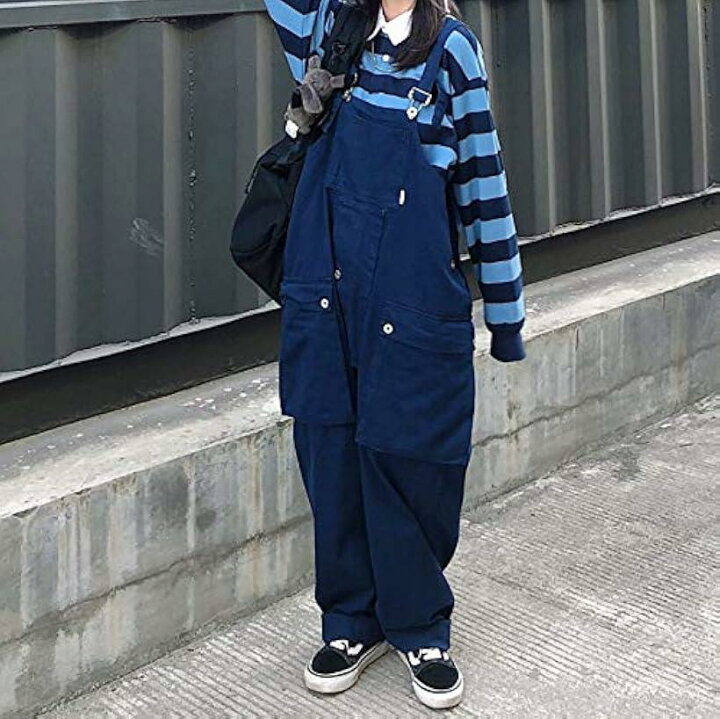 楽天市場 オーバーオール メンズ サロペット オールインワン 作業服 つなぎ サスペンダー ストリート ストリート系 冬 ネイビー L スピード発送 Reapri リアプリ