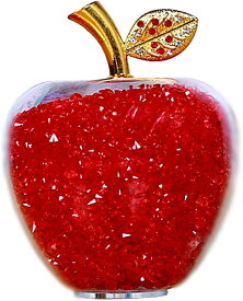 [TradeWind] 風水 幸運林檎 リンゴ インテリア クリスタル 置物 サンキャッチャー ギフト プレゼント（レッド）