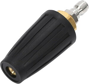 ターボノズル 回転 高圧洗浄機 汎用 1/4 インチ 035 穴 4000 psi 強力 洗車 清掃 真鍮 ステンレス 製 (ブラック)