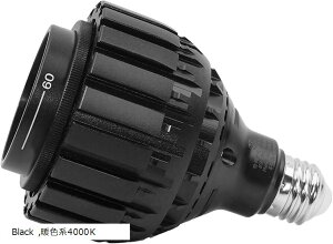 LEDA琬Cg E26 v 24W tXyNg r[px͈15°`60° (Black, gFn4000K)