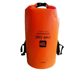 ドライバッグ 防水バッグ ドラム型 新素材 防塵 オレンジ 40L ベルト有( 2) オレンジ, 40L)