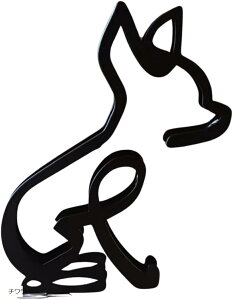 インテリア 置物 雑貨 ワイヤーアート アイアン 犬 抽象 オブジェ(チワワ, ワンサイズ)