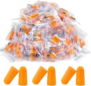 【楽天ランキング1位入賞】耳栓 睡眠用 使い捨て耳栓 200個入り100ペア 個包装 (オレンジ)