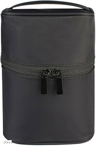 onecolor leaf 化粧ポーチ レディース 縦型 コスメ メイク バッグ 化粧品 小物入れ 旅行 持ち運び トラベル シンプル おしゃれ 収納(ブラック)