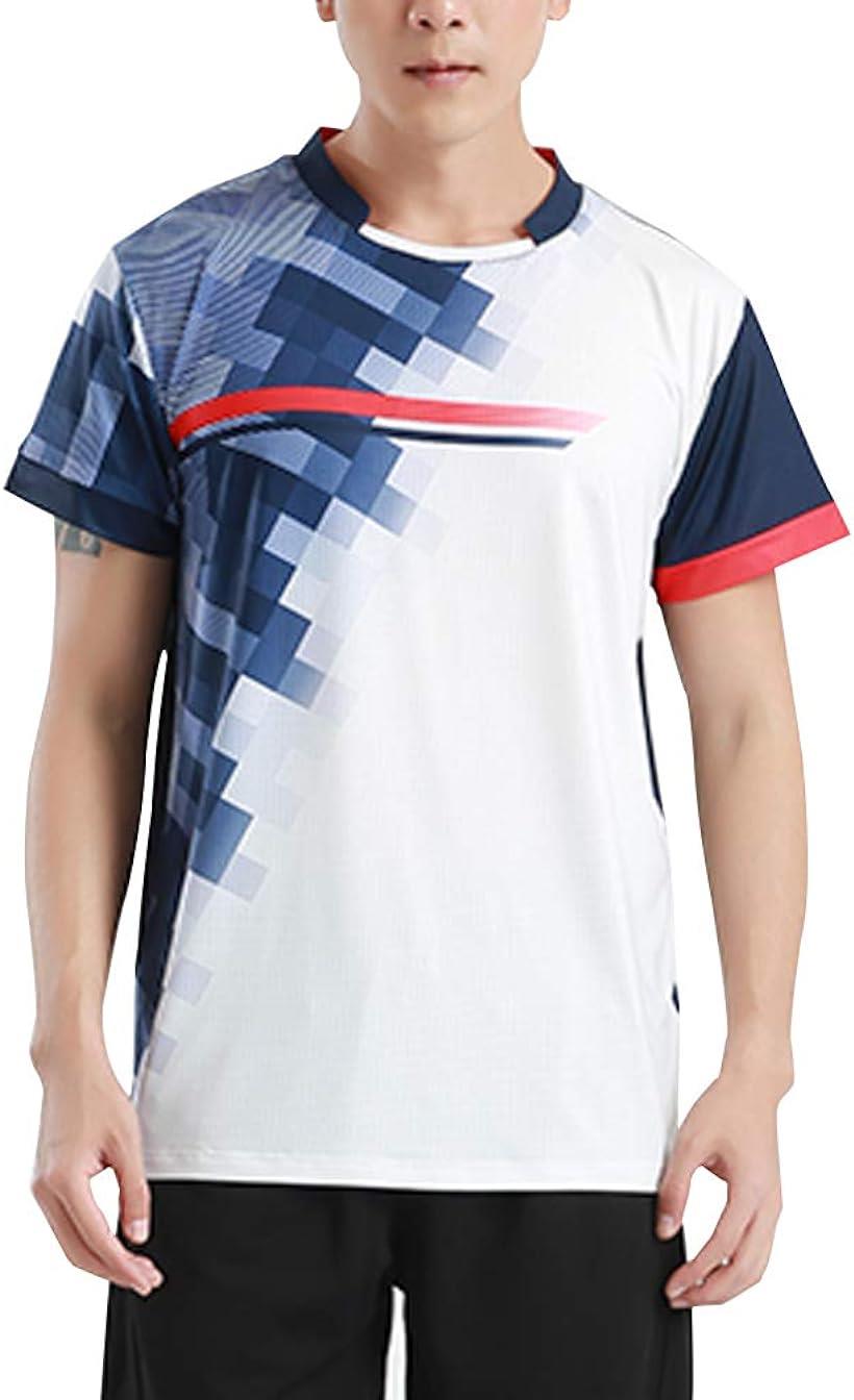 シャツ メンズ 半袖ゲームシャツ tシャツ テニスウェア スポーツウェア バドミントンウェア 抗菌消臭 吸水速乾 通気性 バレーボールウェア  卓球(ホワイト（シャツだけ）, L) - isotech-habitat.fr