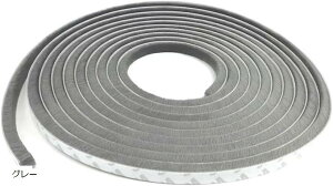 【楽天ランキング1位入賞】隙間テープ モヘア 網戸 ドア すきま風防止 全長5m(グレー)