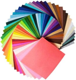 カラー フェルト 生地 不織布 シート クラフト フエルト マット 40色 40枚 30cm x 厚さ 1mm (40色 40枚 30cm x 30cm 厚さ 1mm)