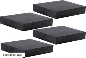 SubN 100x100x15mm hU h ~ ƋEƓd̐Uz ɏՍ LYh~ ی}bg ω׏d 4Zbg (ubN, 10cmx10cmx15mm)