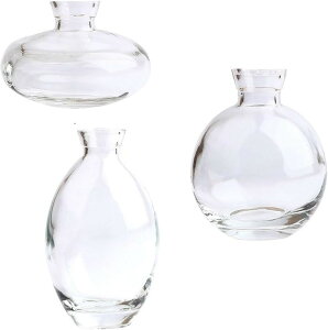 �����K���X�ԕr 3�_�Z�b�g �V���v�������_���Ȗk�����f�U�C�� �C���e���A�E���ԁE���ԁE���k�͔|�ɍœK�ȃK���X�x�[�X (�N���A, 3�T�C�Y)