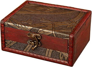 アンティーク風 ボックス 小箱 レトロ 小物入れ 木箱 収納ボックス アクセサリー入れ 宝箱(水仙)