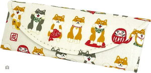 【楽天ランキング1位入賞】Poitto。 メガネケース ハードケース コンパクト 軽量 マグネット式 プレゼント おさんぽ日和(白, 約W16.0cmxD6.0cmxH3.0cm)