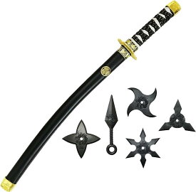 【全品P5倍★ワンダフルデー】日本刀 侍 忍者 手裏剣 苦無 おもちゃ なりきり おもちゃ 武器 飛び道具 プラスチック製 コスプレ