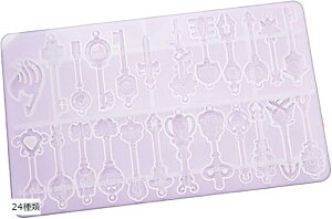 シリコンモールド 鍵 オルゴナイト uvレジン アロマストーン 手作り 石鹸 キャンドル 型抜き ハンドメイド 24種類 (24種類)